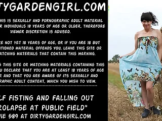 Self fisting and falling out prolapse at down a bear size