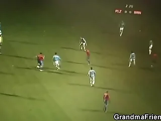 Granny loses bet and gets double fucked